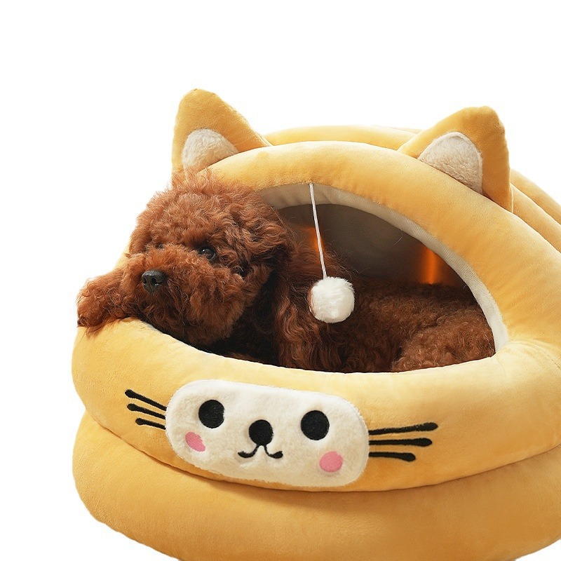 Dog and cat litter winter warm semi-enclosed meow pet supplies litter four seasons universal thickened internet celebrity princess style